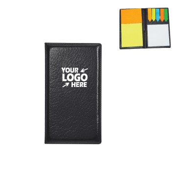 PU Padfolio with Sticky Notes and Flags